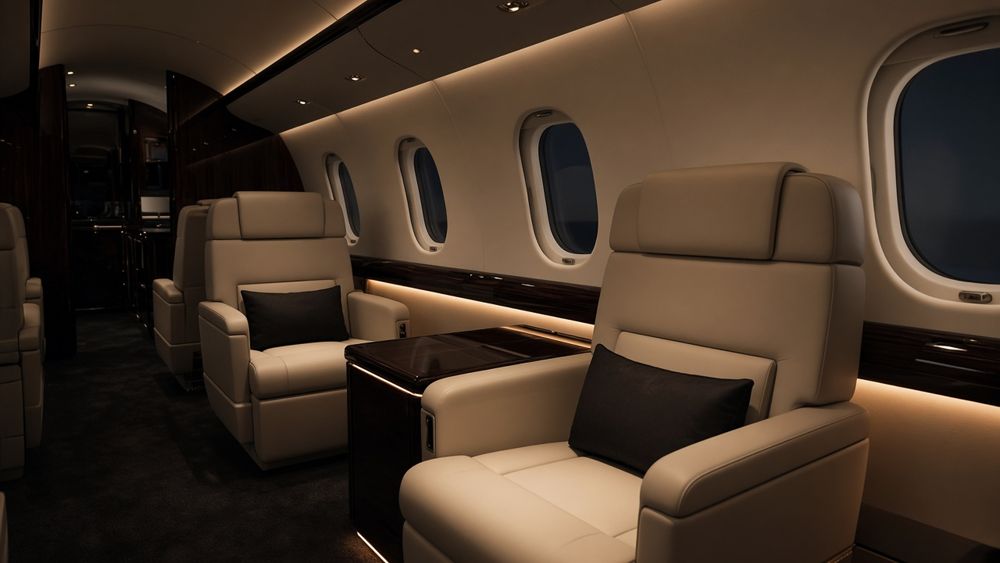 Private jet cabin