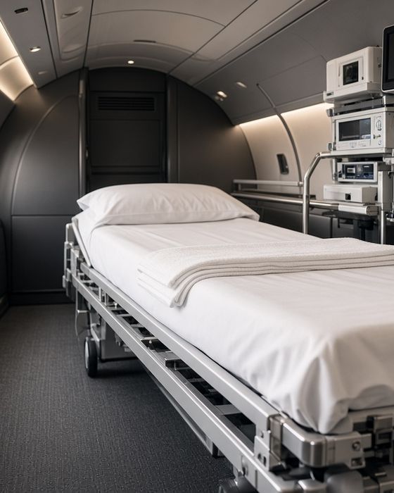 Medical flight interior