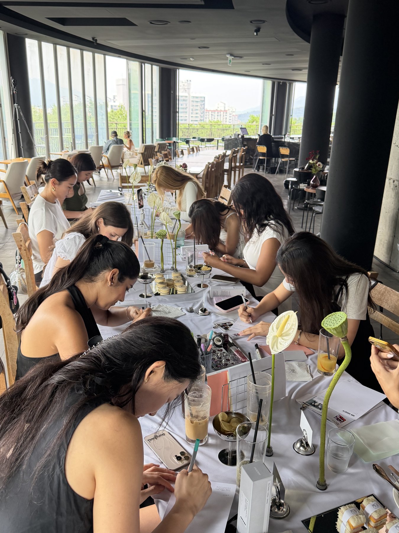 Guests at an MGN brand event table