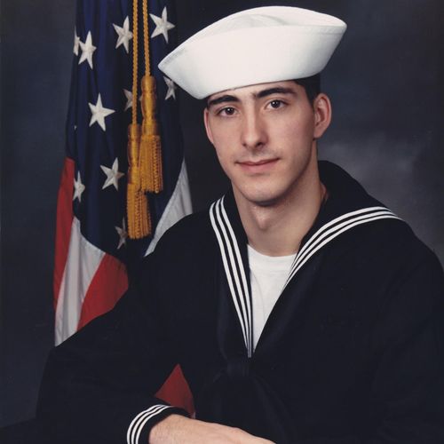 Portrait of JamesZini in his United States Navy uniform