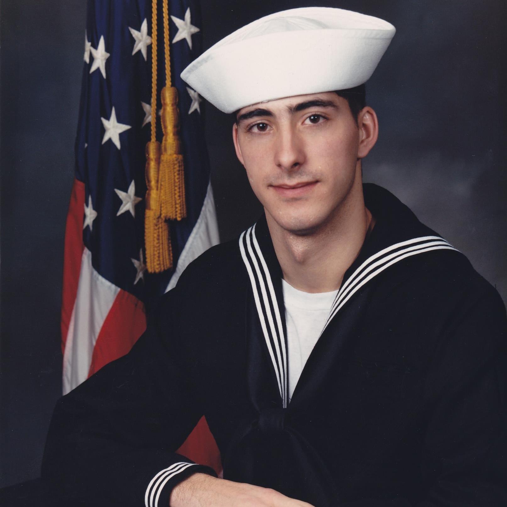 Portrait of JamesZini in his United States Navy uniform
