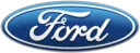 Ford Motor Company logo with white script on a blue oval background.
