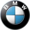 BMW logo with blue and white quadrants inside a black circular border.