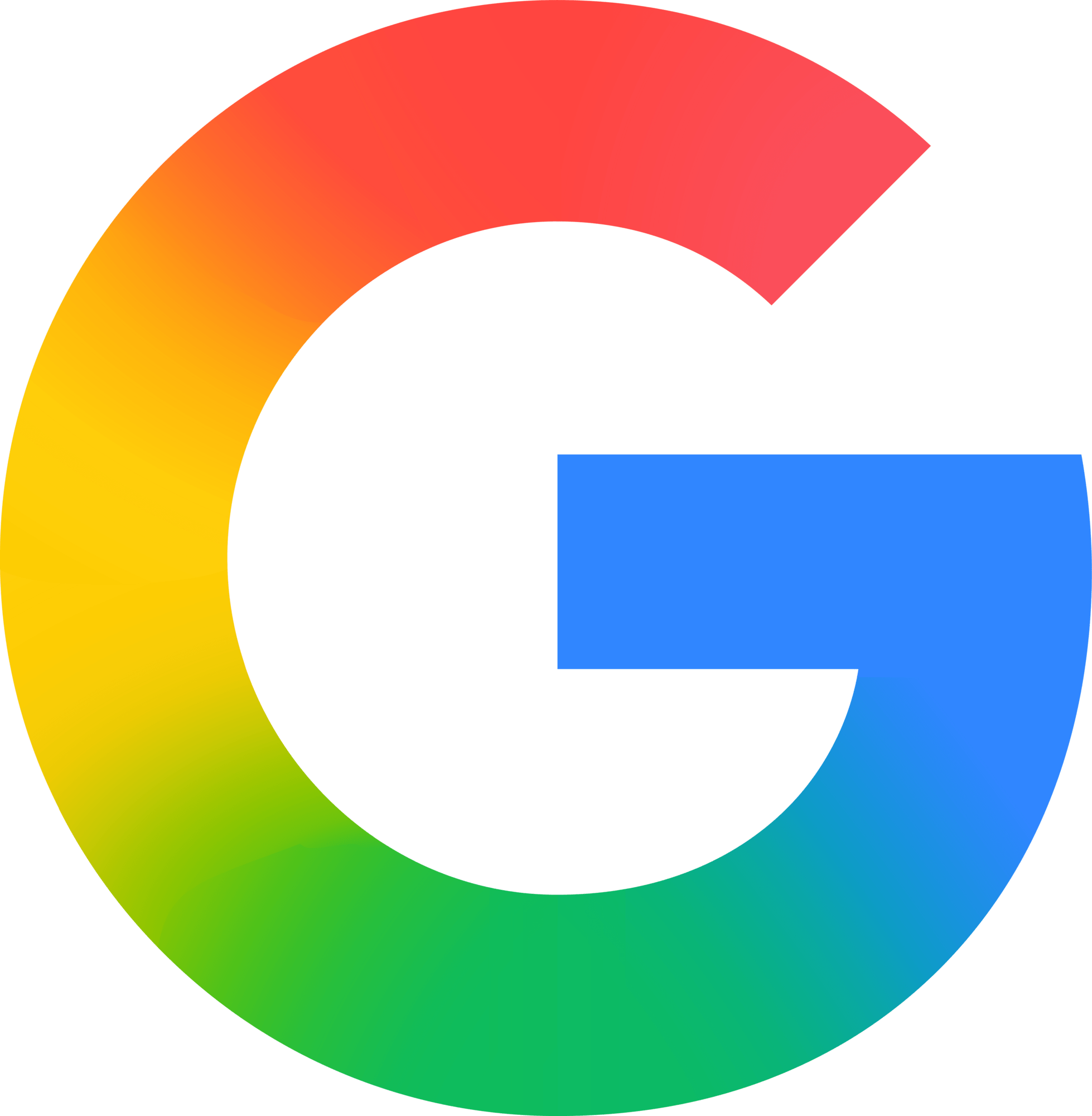 Google logo featuring a multicolored capital letter G with blue, red, yellow, and green sections.