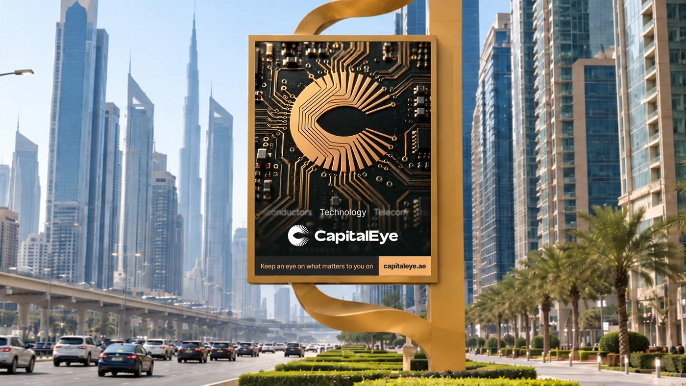 CapitalEye identity on a city advertising display
