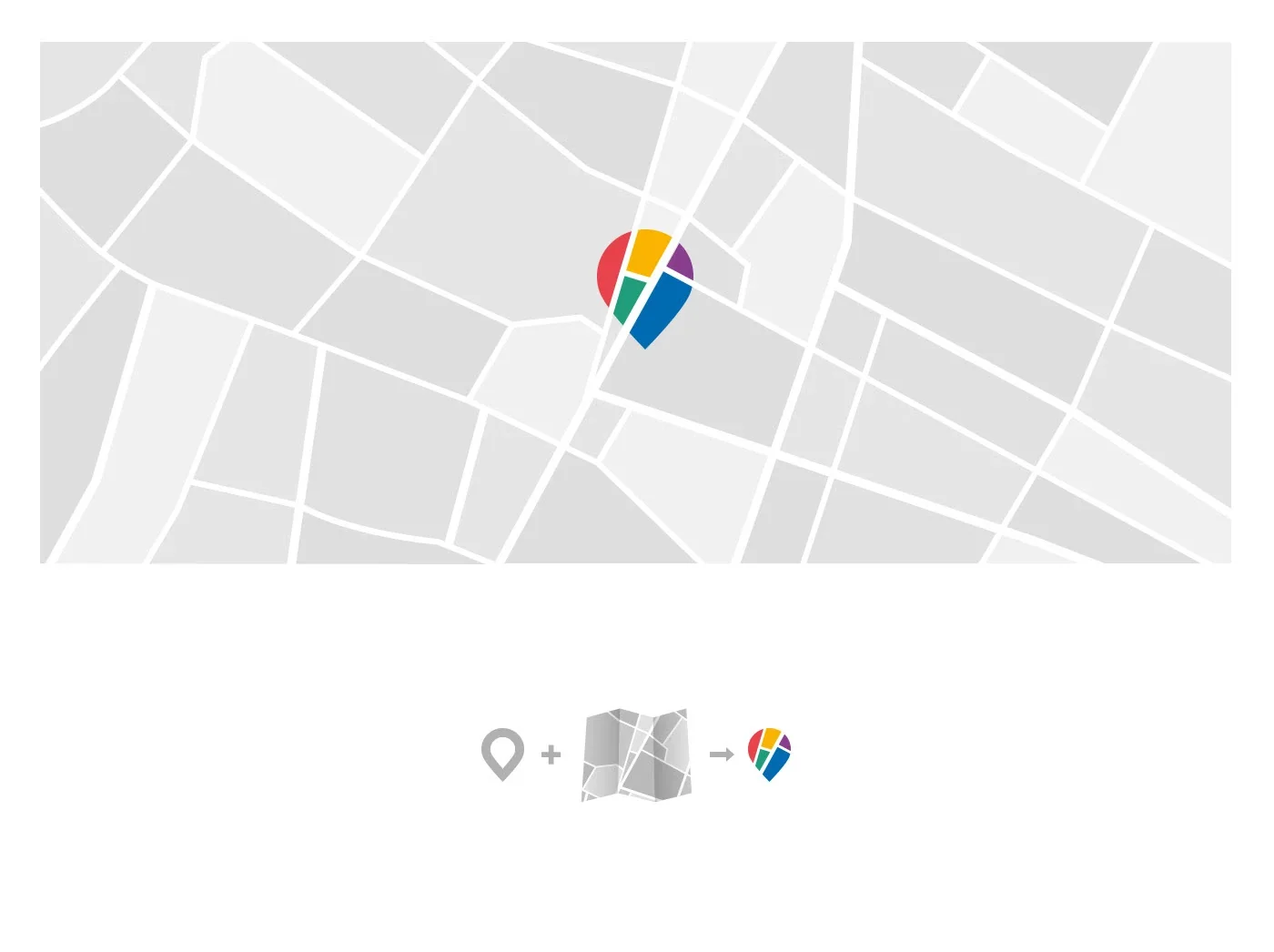 The Spotbook map-pin identity and city map