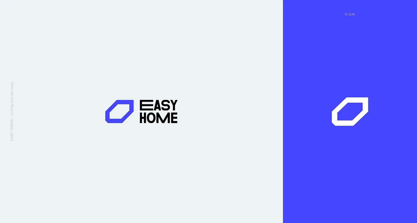 Easy Home wordmark and geometric symbol