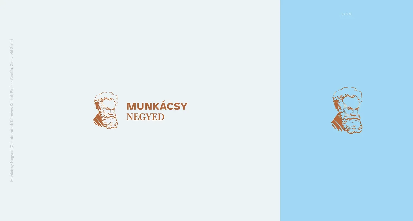 Munkácsy Negyed illustrated identity