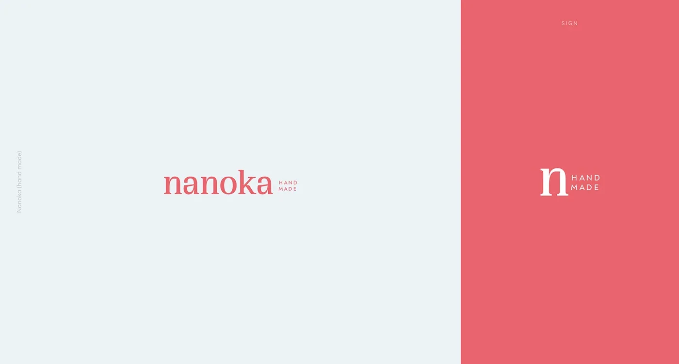 Nanoka wordmark and monogram