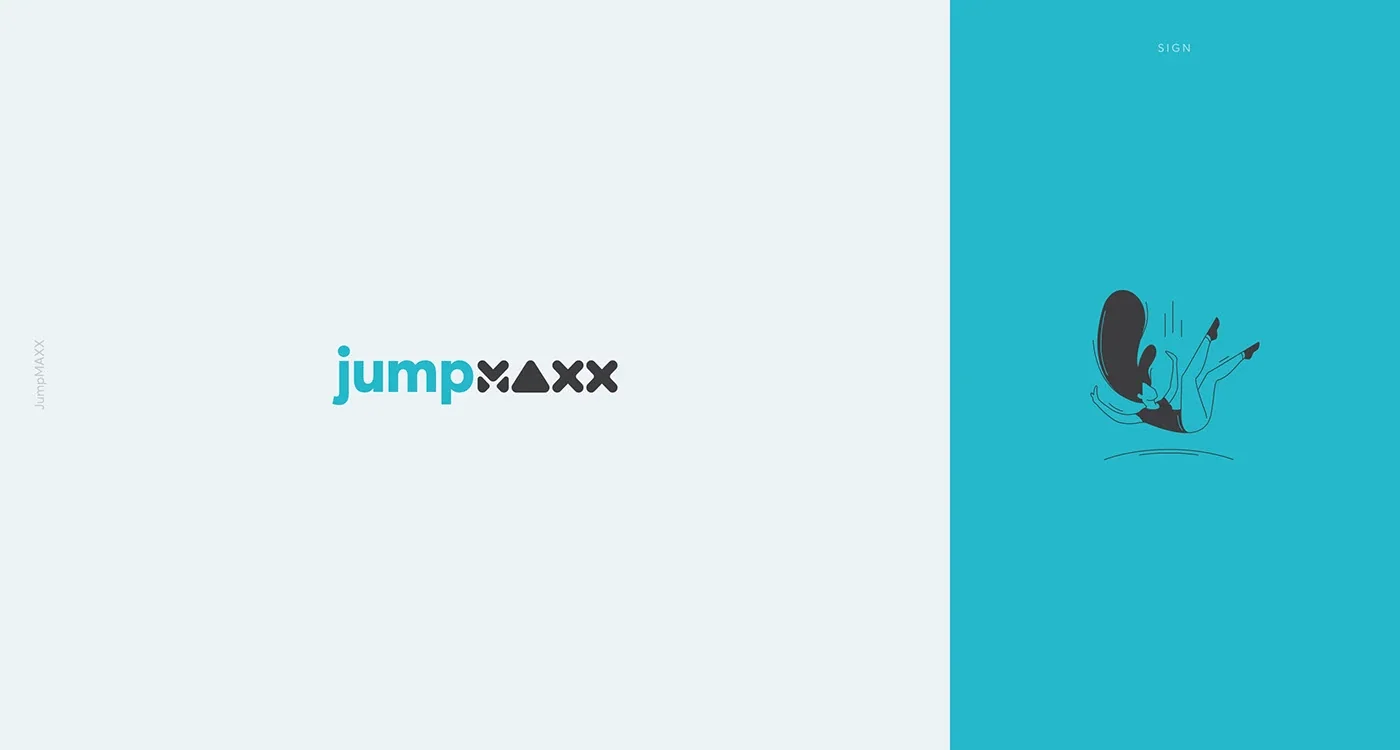 JumpMAXX wordmark and jumping figure