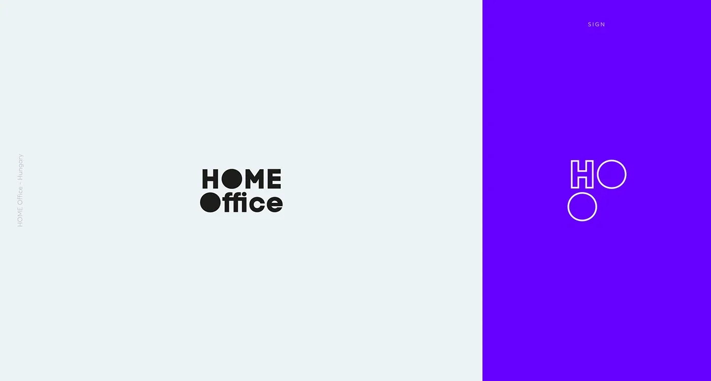 Home Office Hungary typographic logo