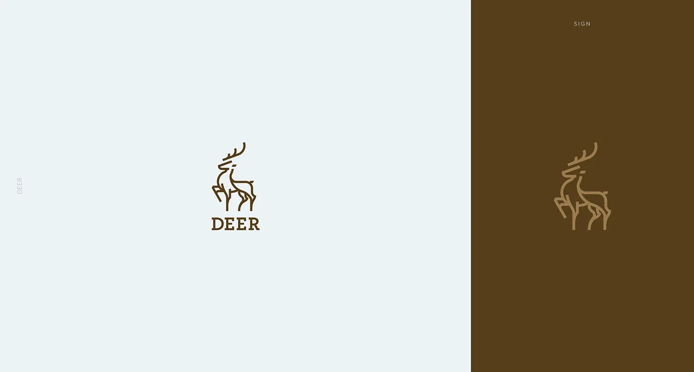 Deer illustrated stag symbol