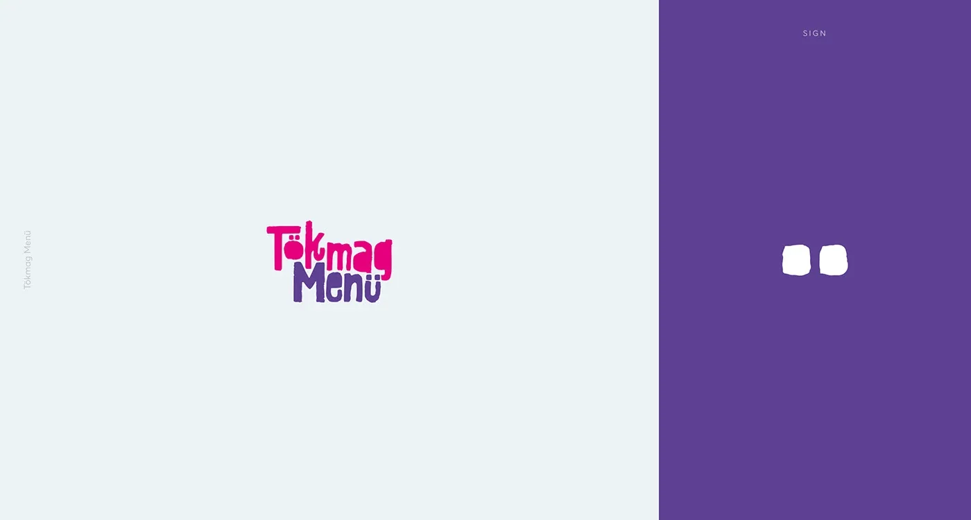 Tökmag Menü typographic identity