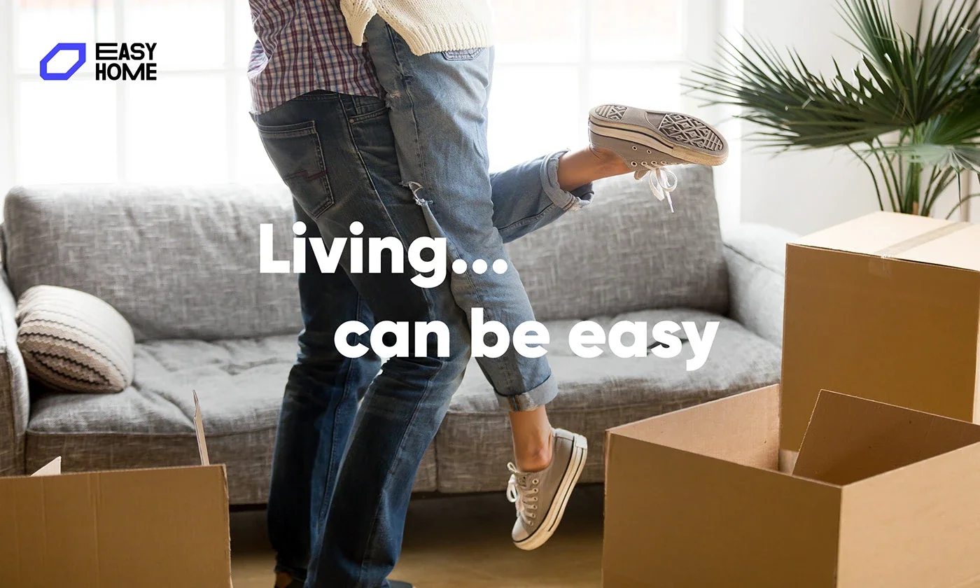 Easy Home identity with the headline Living can be easy