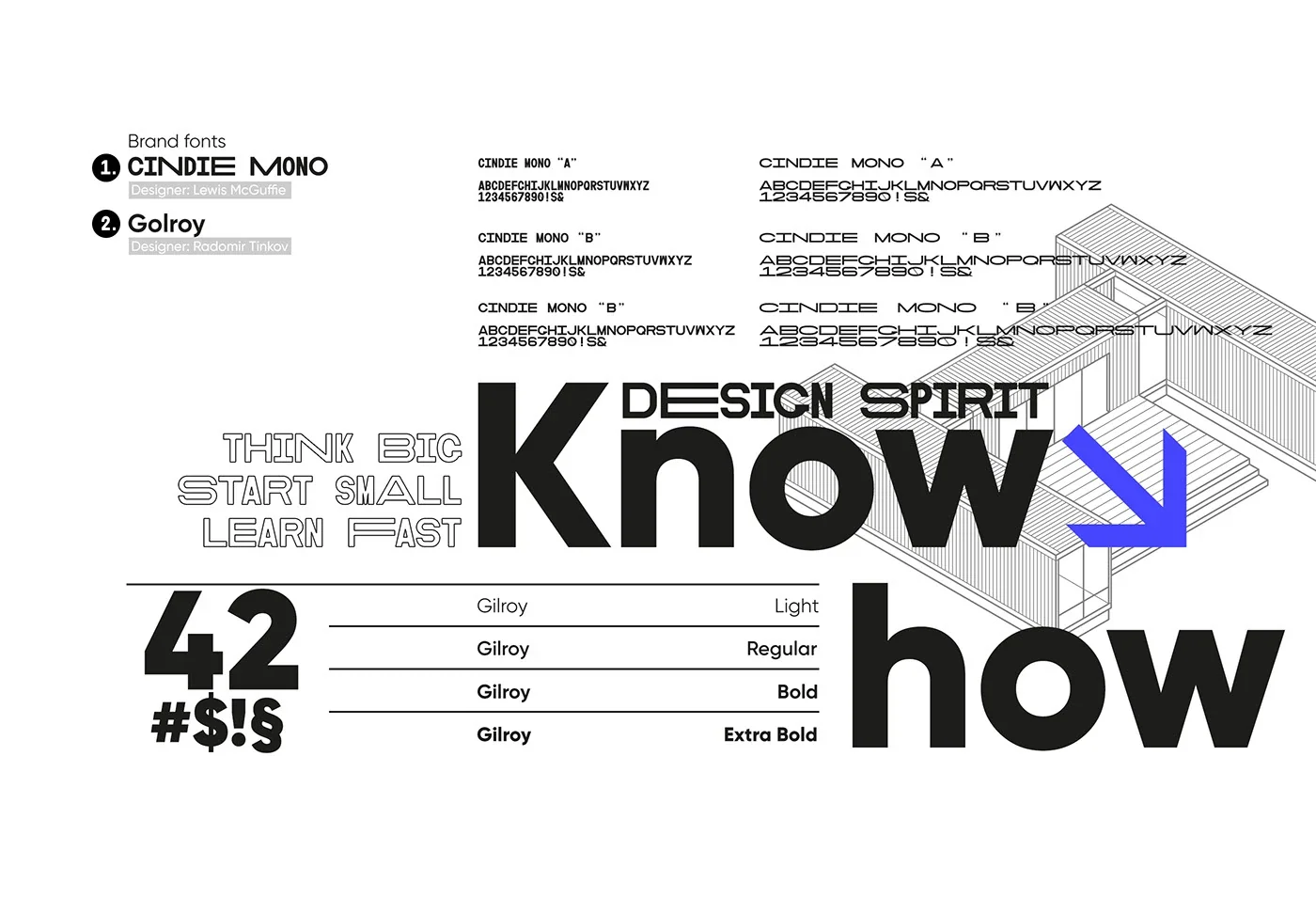 Easy Home typography and modular lettering