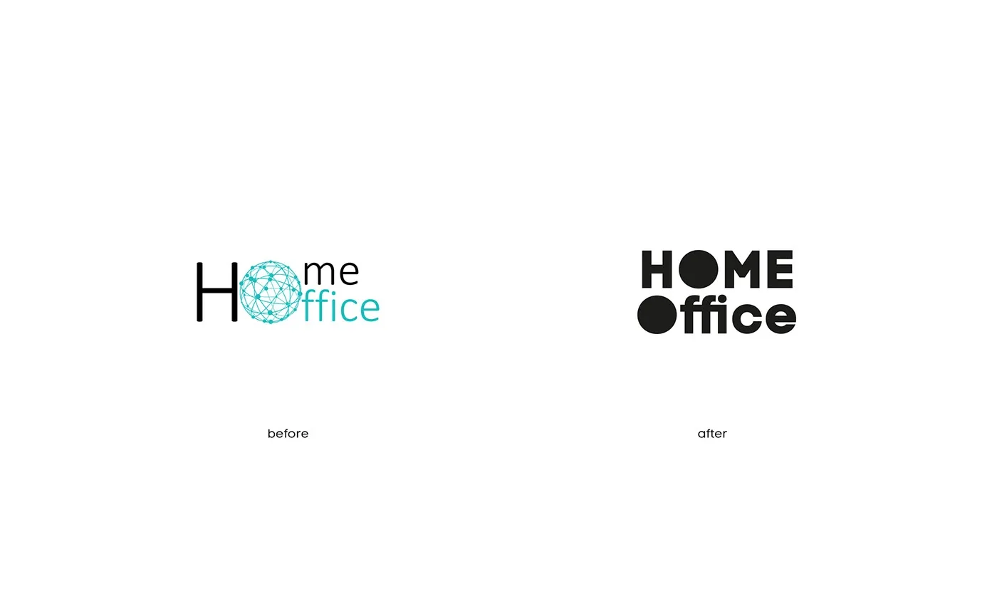 HOME Office Hungary original and redesigned logos