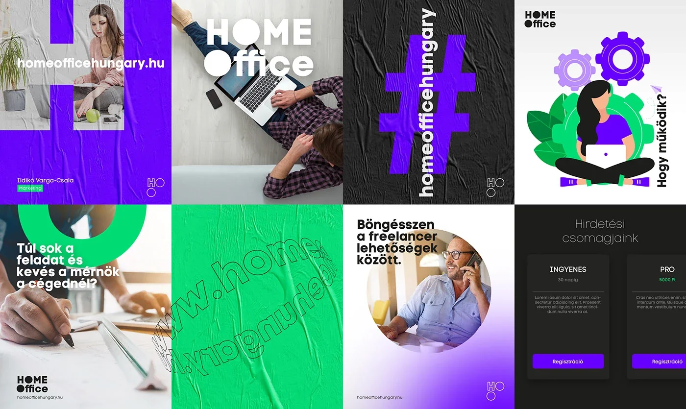 HOME Office Hungary social campaign layouts
