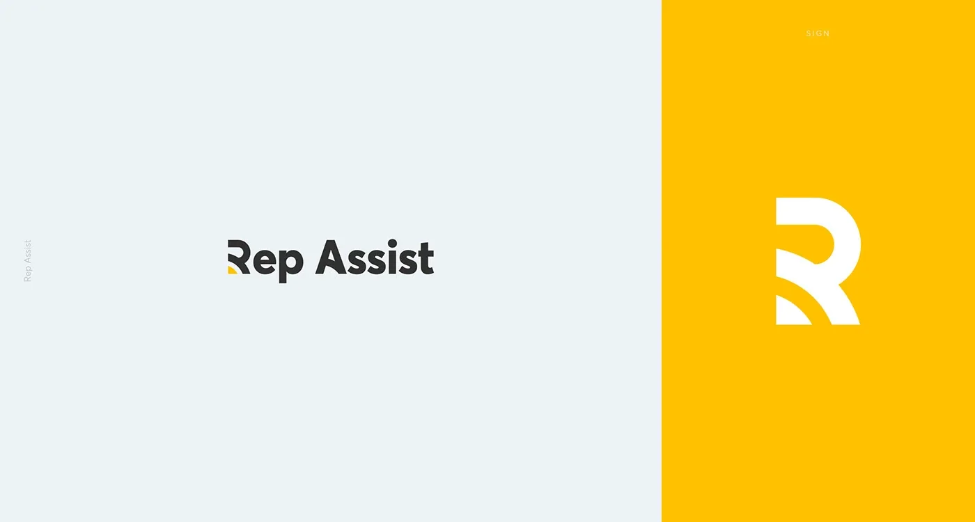 Rep Assist wordmark and symbol