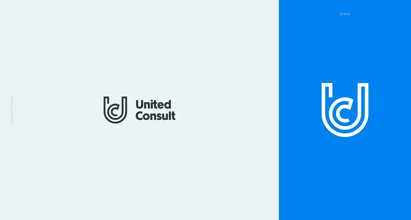 United Consult wordmark and monogram