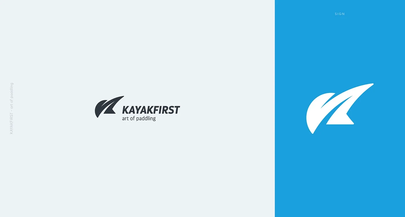 Kayakfirst wordmark and symbol