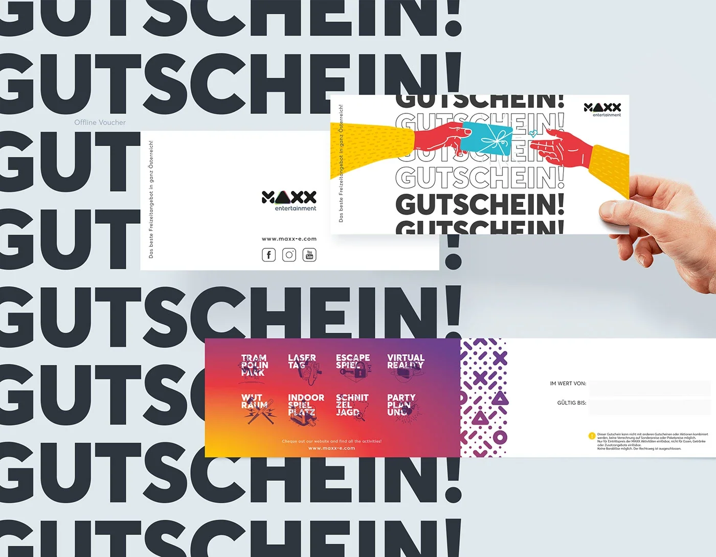 MAXX Entertainment gift voucher campaign and website