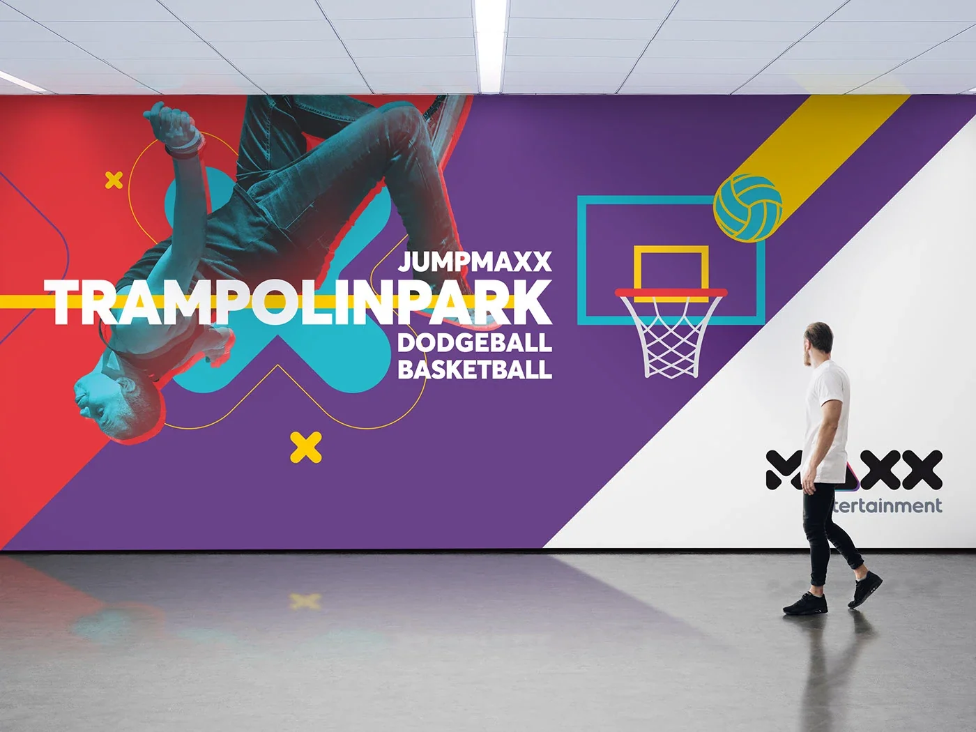 JUMPMAXX trampoline park wall graphics