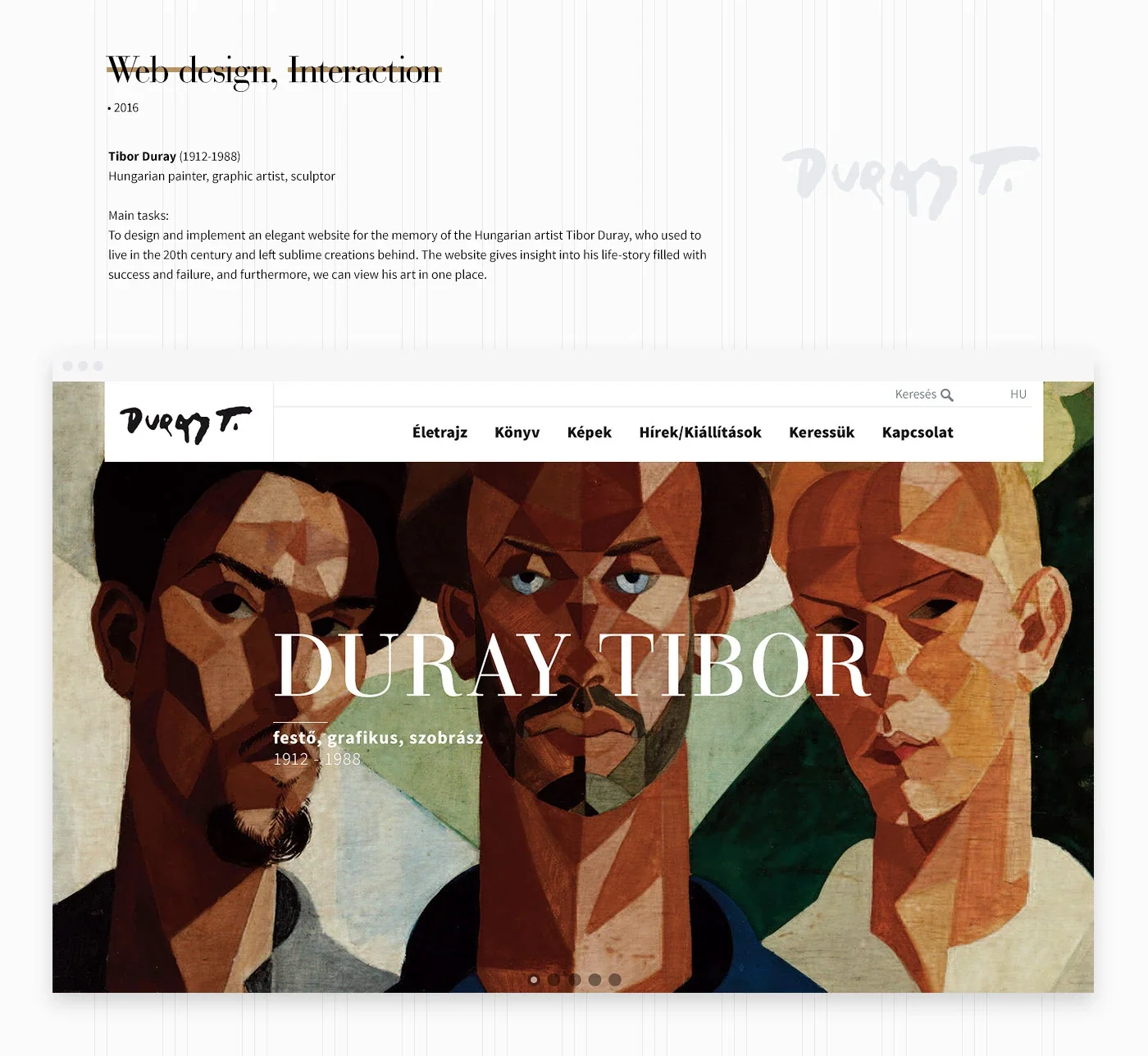 Tibor Duray website redesign introduction
