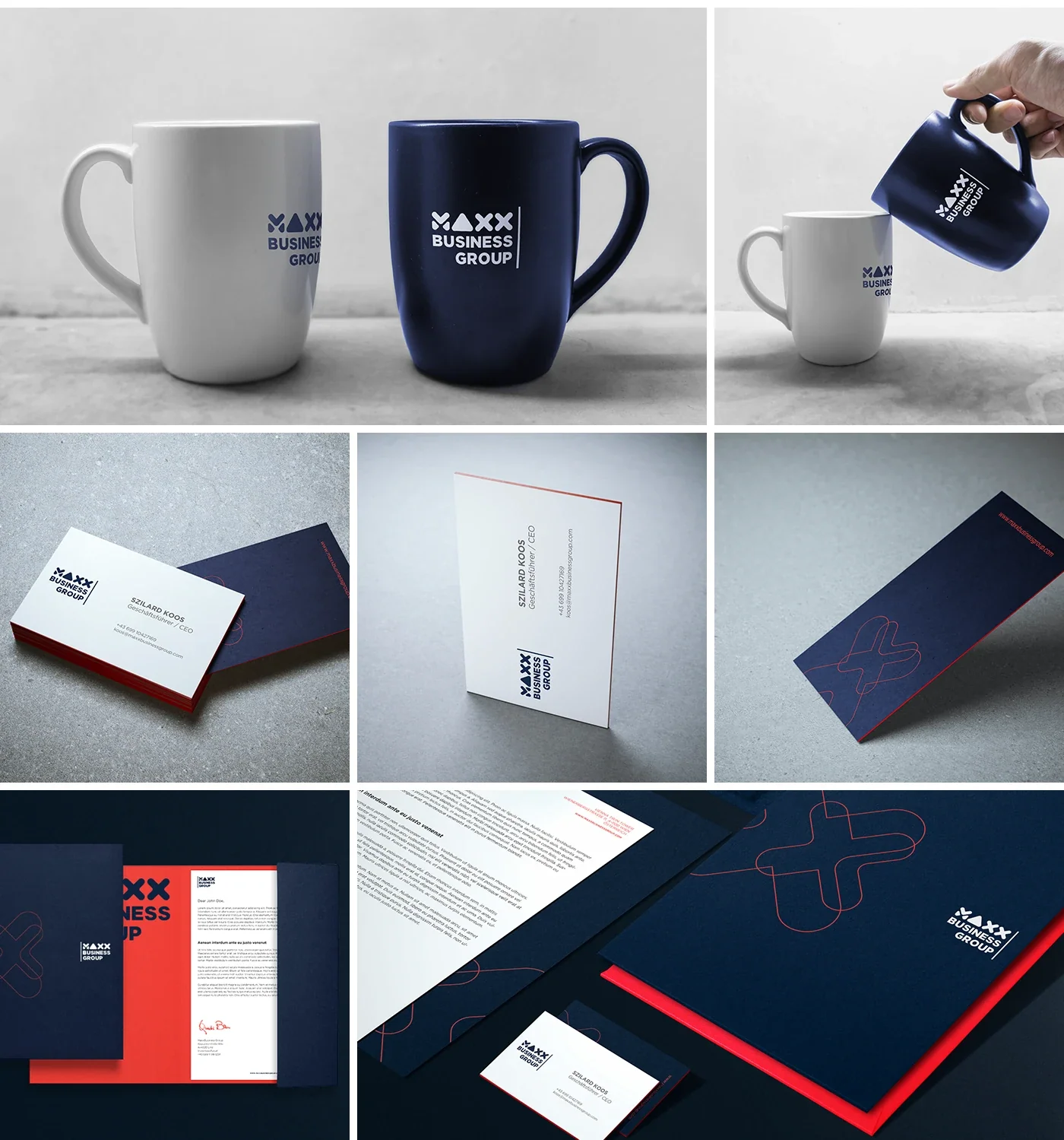 MAXX Business Group stationery and merchandise