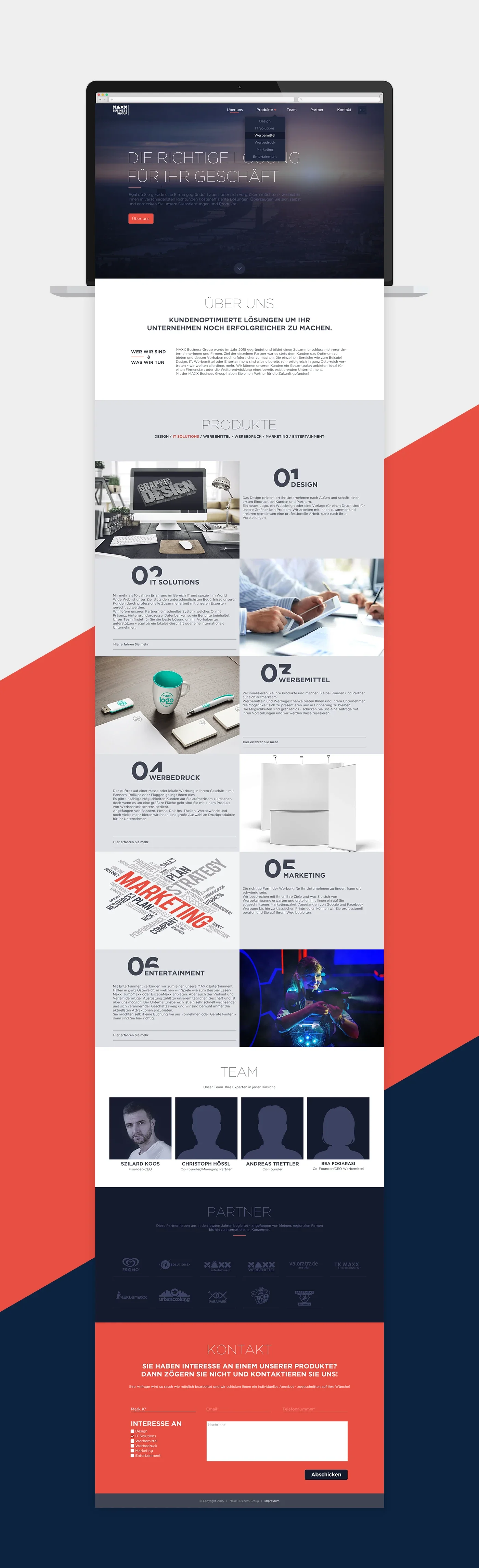 MAXX Business Group full website design