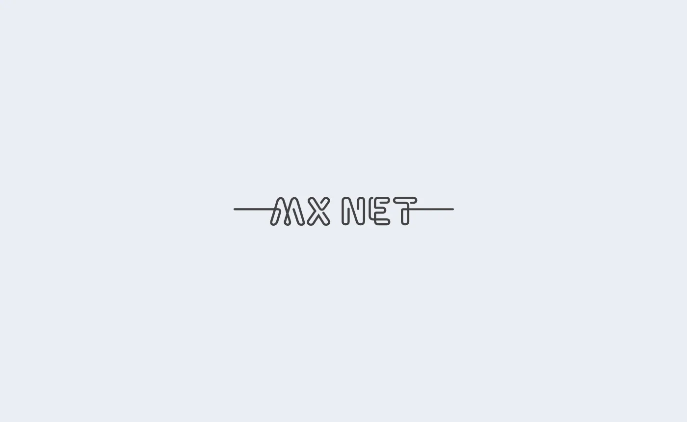 MX Net lettering