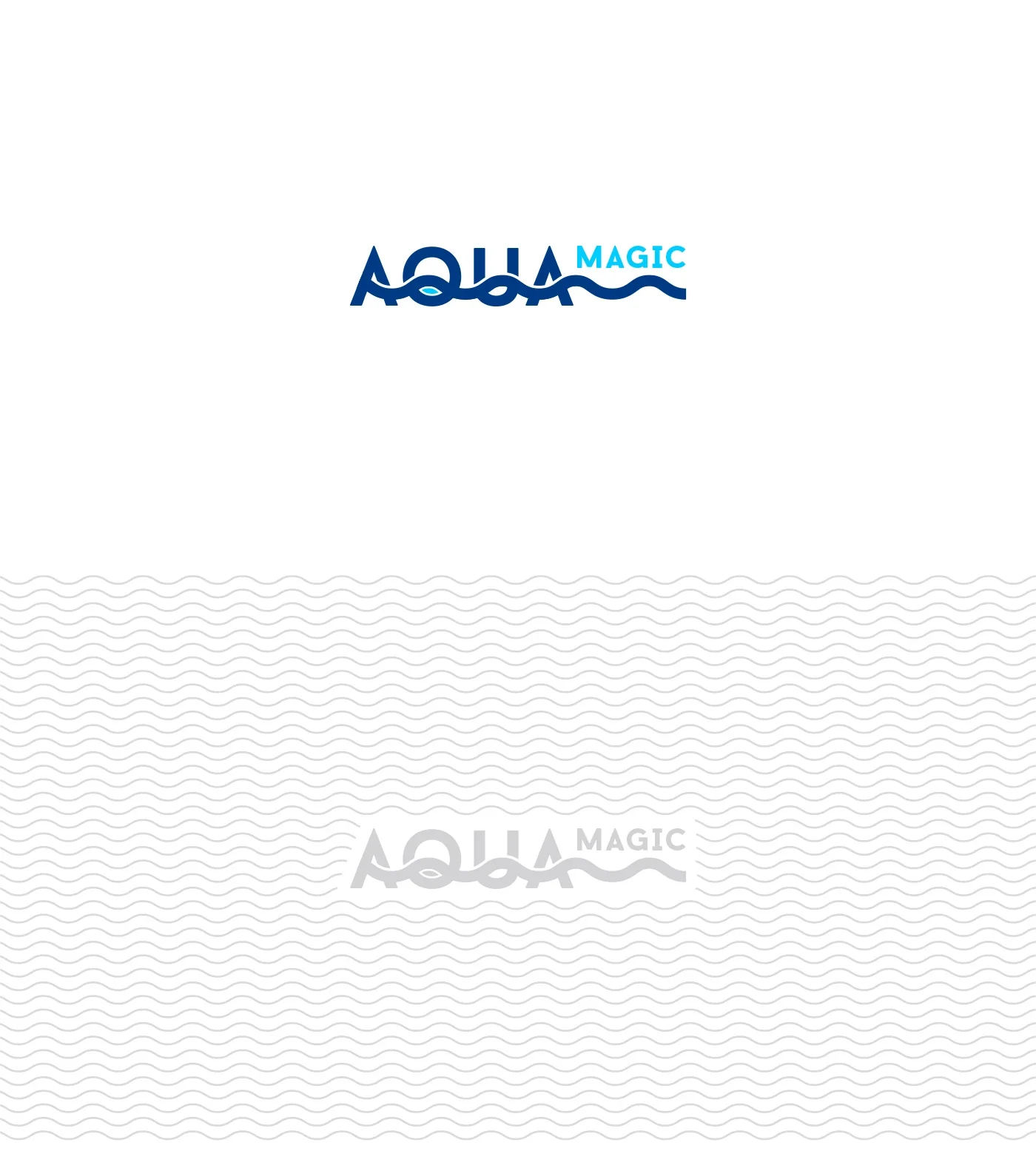 Aqua Magic wordmark and wave pattern