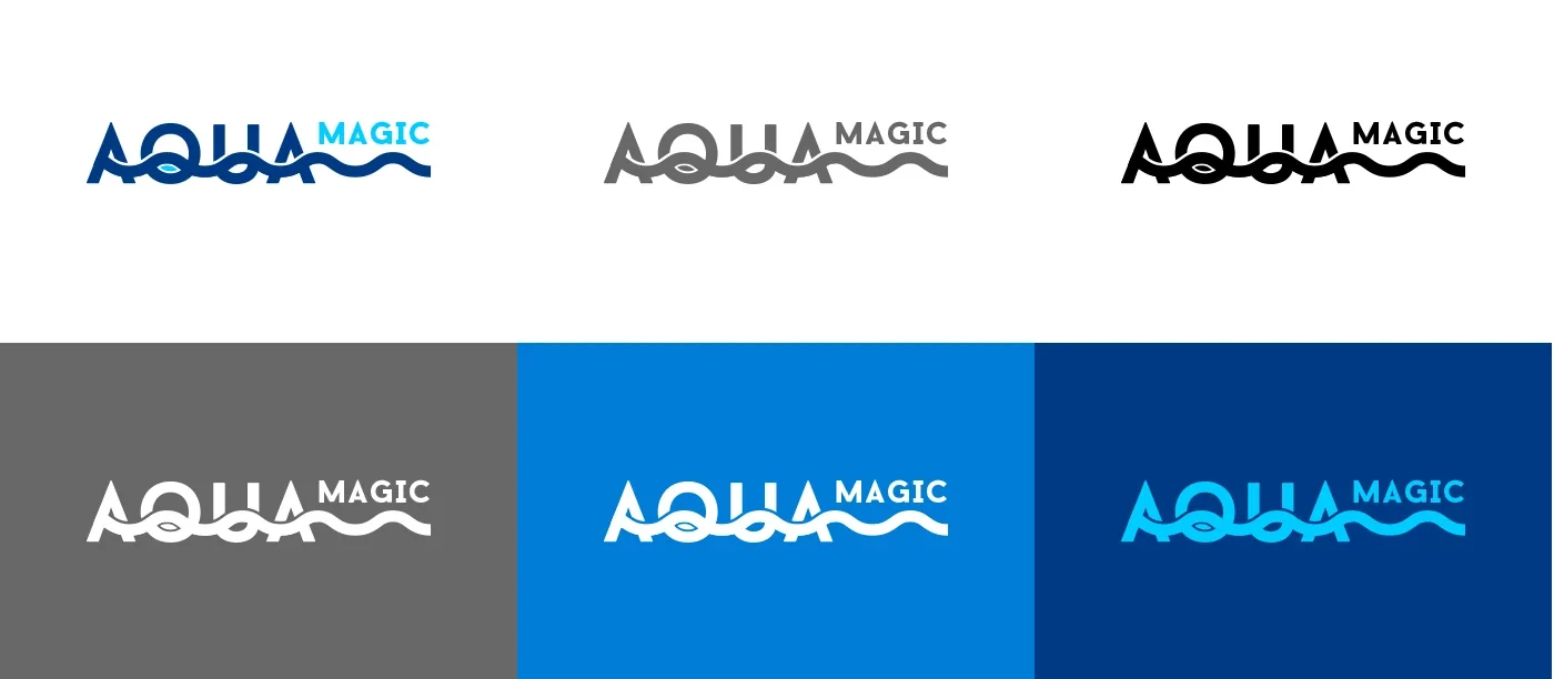 Aqua Magic logo colour variants