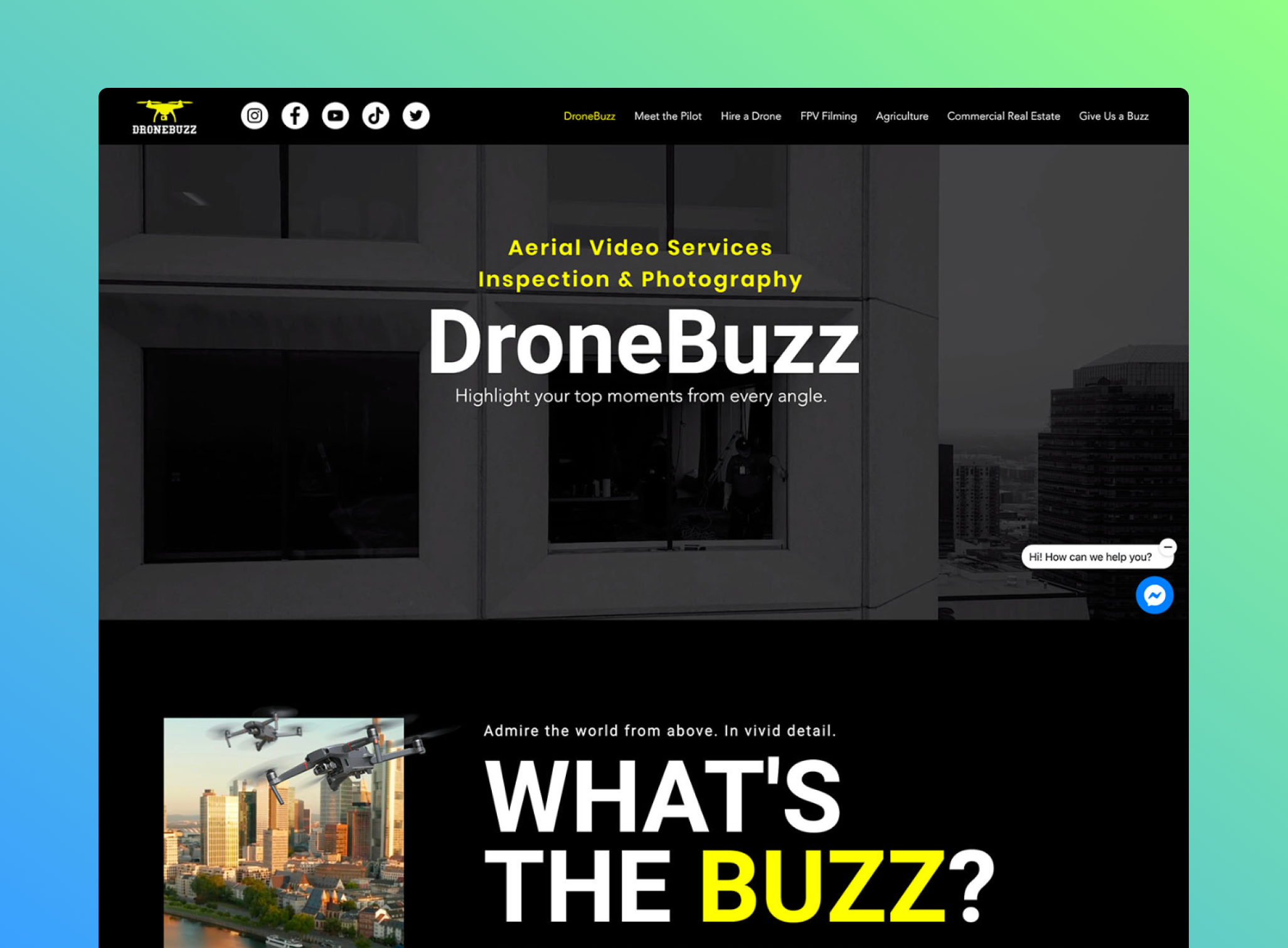 DroneBuzz website design