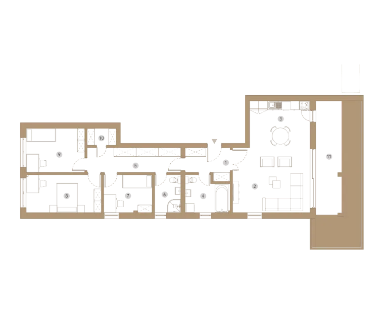 Royal Residency – Blok B, ulaz B2, stan 1