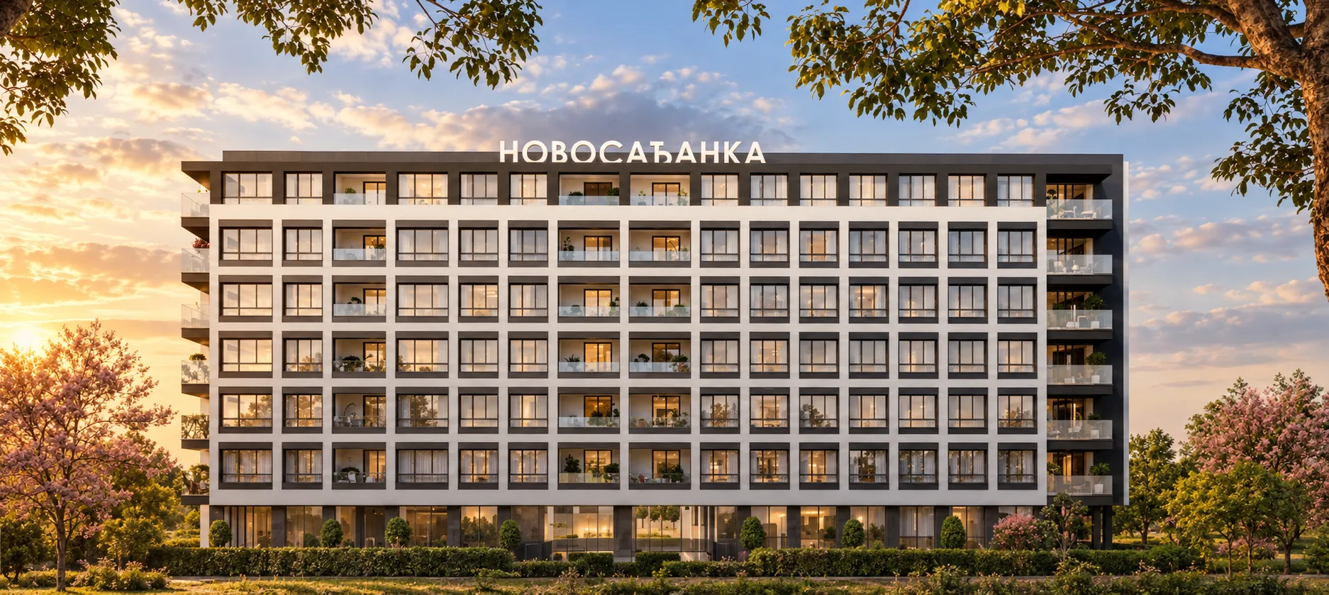 Novosađanka – fasada sa natpisom
