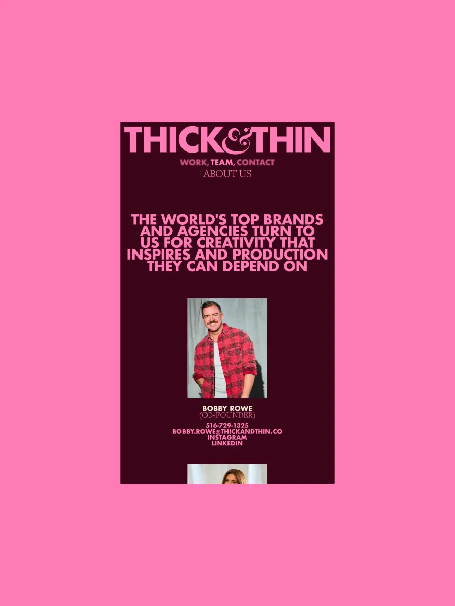 Thick&Thin website, view 3 of 4
