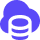 Cloud data storage icon