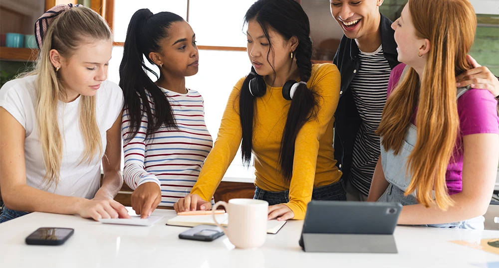 Life Hub school district feature showing AI-powered learning and academic performance tracking