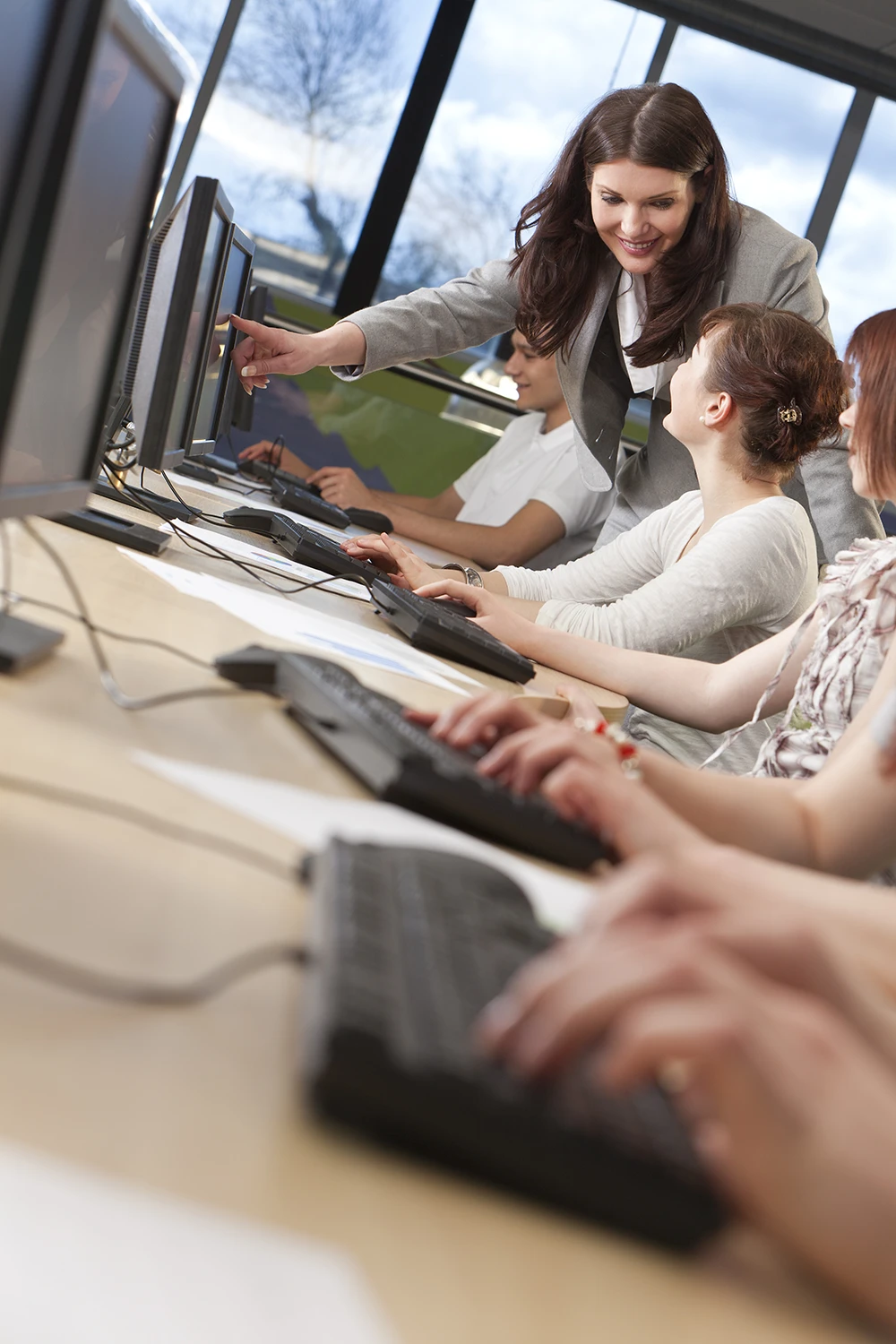 Students in learning environment