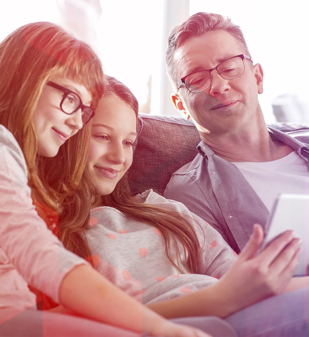 Family engaged with Life Hub platform