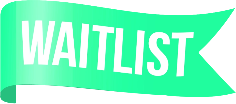 Life Hub waitlist sign-up badge in green