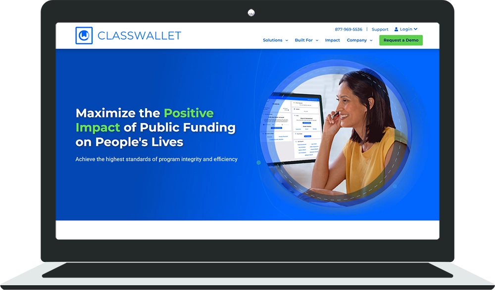 ClassWallet instructions step one screenshot
