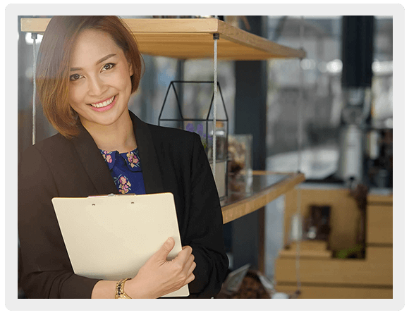 CDL Records Management team member with documents