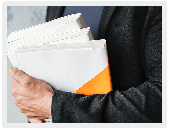Business documents ready for archiving
