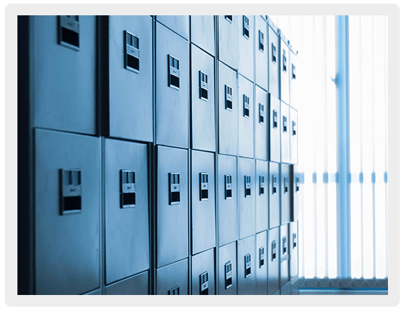 Secure document storage lockers