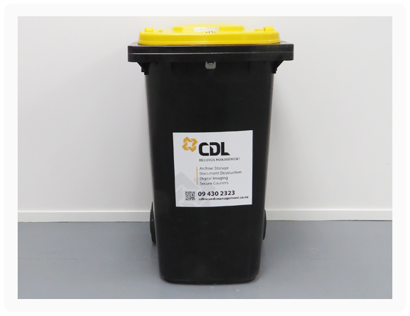 CDL secure document destruction bin
