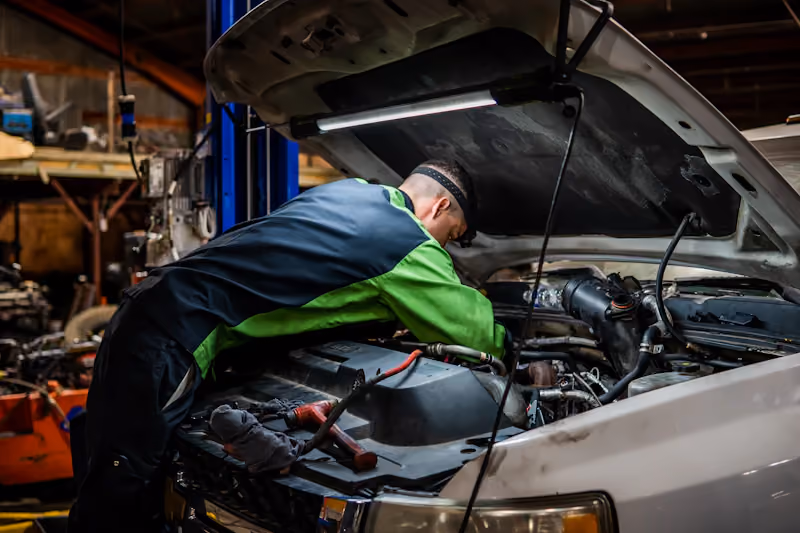 Mechanic performing truck engine repair in Upton, WY