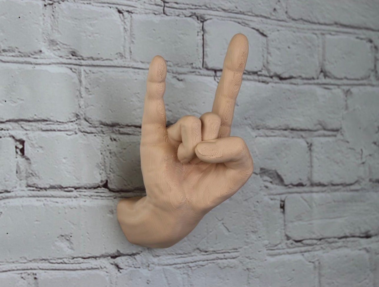 Rock 'n' Roll Hand Wall Art Home Decor