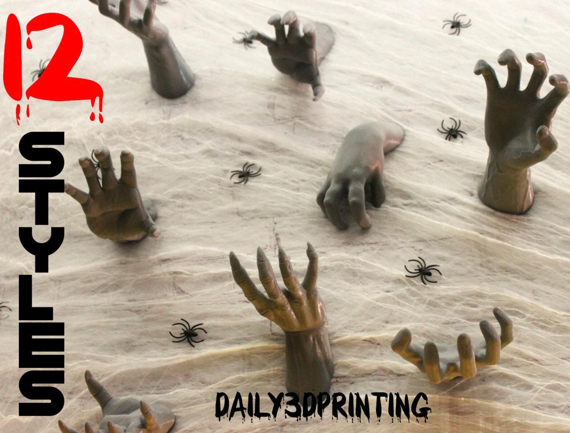 Horror Hands Reaching Wall Mountable Spooky Decor