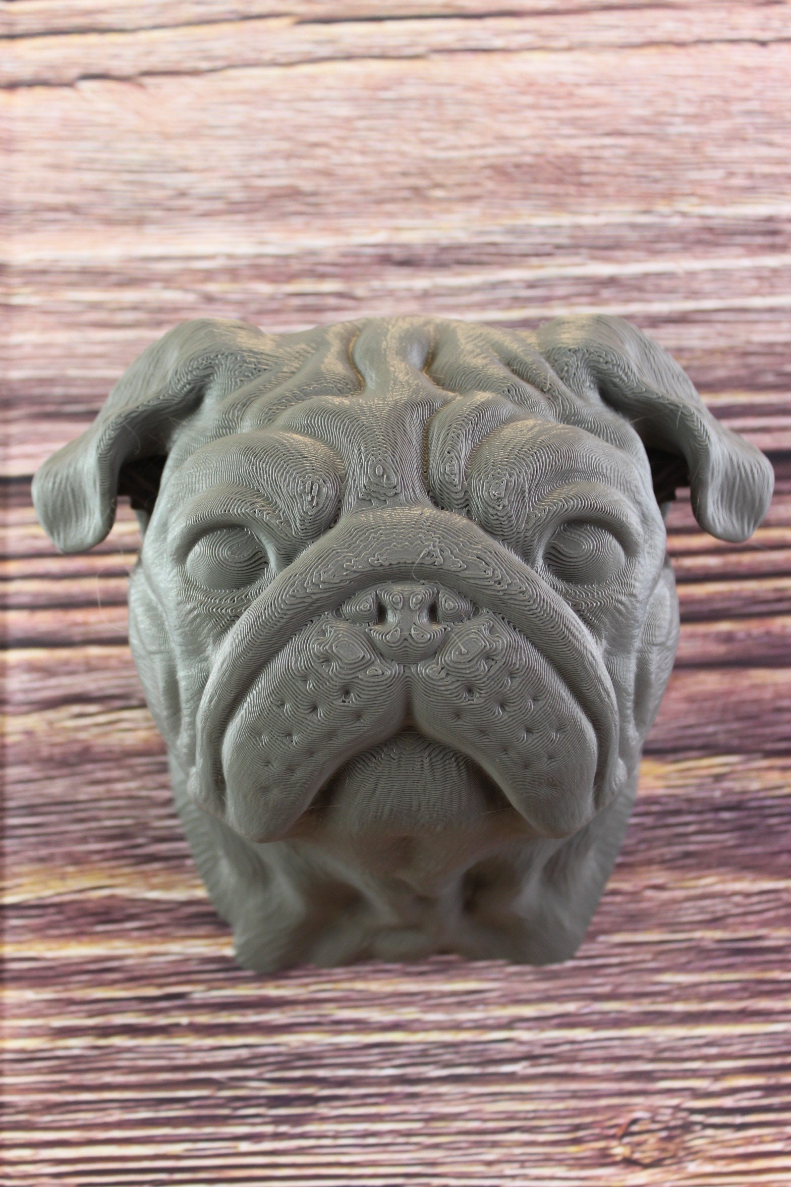 3D Printed Pug Wall Hanging – Modern Pet Art Decor